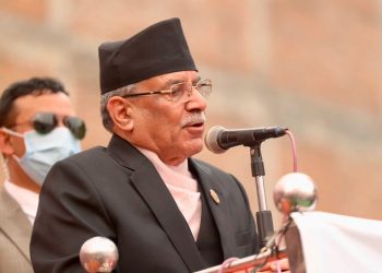 तनहुँ पुगेर प्रधानमन्त्री प्रचण्डले भने : गोविन्द भट्टराईलाई जिताएर पठाउनुस्, मन्त्री बनाउँछु